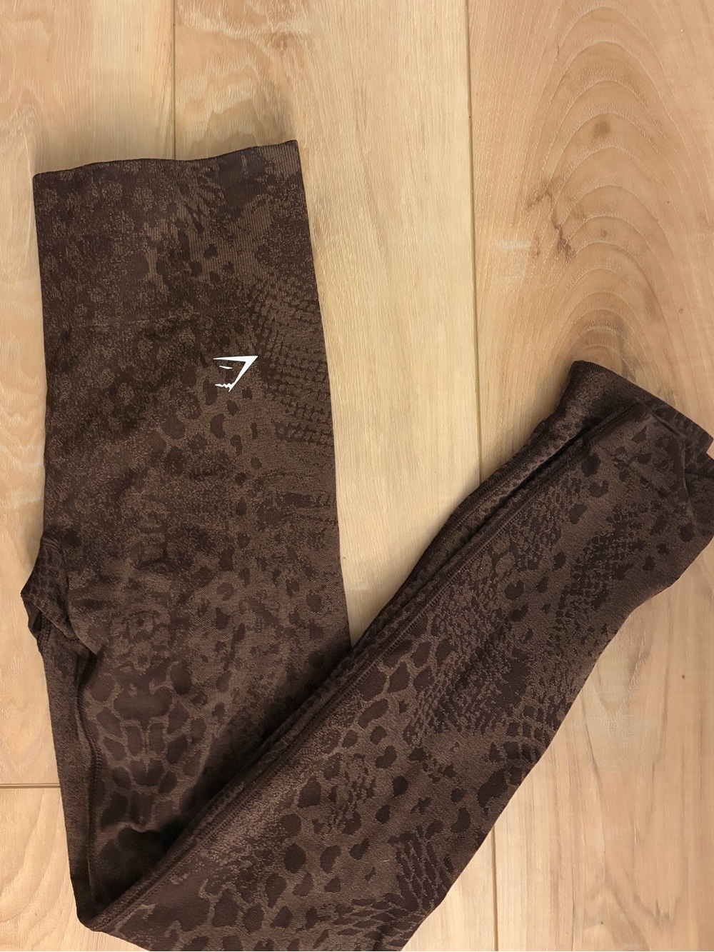 Gymshark White Care Label with Red Warning Text